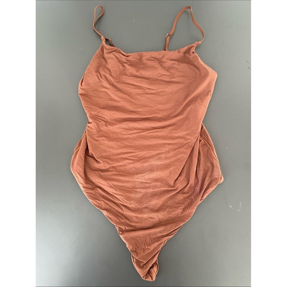 aerie Smoothiez Simmering brown body suit Sz S Lightweight Comfy Casual Chic